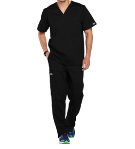 Cherokee Core Stretch WWE4743 - WWE4243  Medikal Giyim Doktor Scrubs Cerrahi Takım Likralı Hastane Üniforması (Siyah)