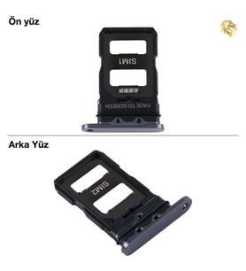 Xiaomi Mi 11 Uyumlu Sim İç Yuvası Çiftli Siyah Sim Kart Tepsisi Sim Kızağı Sim Çekmecesi Sim Tray