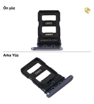 Xiaomi Mi 11 Uyumlu Sim İç Yuvası Çiftli Siyah Sim Kart Tepsisi Sim Kızağı Sim Çekmecesi Sim Tray