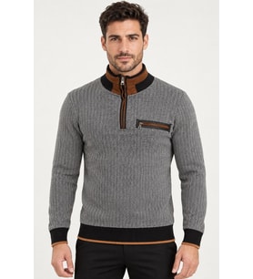Dewberry Erkek Pamuklu Sweatshirt Desenli Siyah 9039 Günlük Üst Giyim, Hafta Sonu Kombini, Seyahat Gardırobu