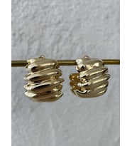 Özel Seri Kalın Tırtık Model Gold Küpe