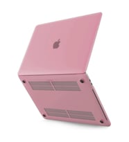 Uray store Apple Macbook Pro 13 2021 Macbook Buzlu Kapak - Pembe