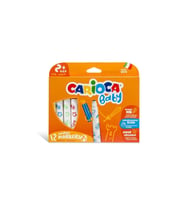 Carioca Keçeli Boya Kalemi Jumbo Bebek Süper Yıkanabilir 12 Li (Karışık)