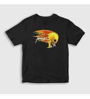 Presmono Unisex Çocuk Siyah Fire Metallica T-Shirt 291848tt