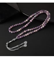 Lepidolit Doğal Taş Tesbih 99luk - 6mm (Çok Renkli)