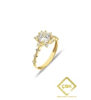ÇGK KUYUMCULUK LOTUS ÇİÇEĞİ TEKTAŞ ALTIN YÜZÜK