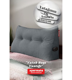 Yatak Başı Yastığı Sırt ve Bel Destek Yastığı 90 cm Yaslanma ve Dinlenme Yastığı