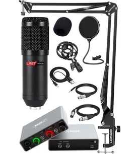 Midex Glx Paket-3 BM800 Mikrofon + Stüdyo Ses Kartı + Stand + Filtre