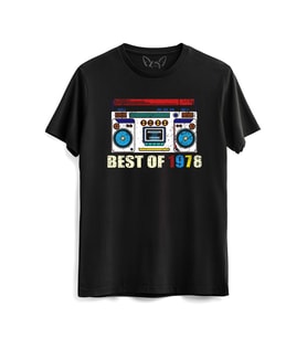 Vintage 1978 Best Of tape Siyah Tshirt