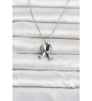 Gümüş Renk Çelik Zincir Kolye 45 cm Uzunluk