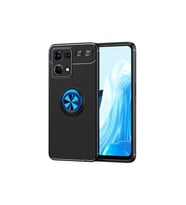 Oppo Reno 7 4G Uyumlu Kılıf Zore Ravel Silikon Kapak (Siyah-Mavi)
