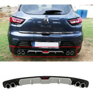 Renault Clio Mk4 Gri Difüzör 4 Krom Egzoz Görünümlü Difizör Arka Ek Body Kit 2012-2019