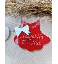 Elbiseli Yeni Doğan Magnet- Nikah Şekeri - Nişan Şekeri - Söz Şekeri - Düğün Magnet - Nişan Magnet - Söz Magnet - Yenidoğan Magnet - Doğum Magnet - Yaş Magnet 7cm