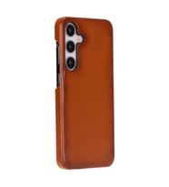 Samsung Galaxy S25 Plus Uyumlu, Hakiki Deri, El Yapımı Arka Kapak, Gölgeli Taba