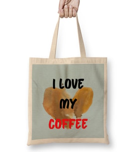 Funny coffee drin Ks Art lover Gift Quote - Vintage Retro Rainbow Style Bez Çanta Uzun Saplı