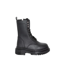 Mergenshoes B308 Siyah Fermuarlı Bağcıklı Kadın Bot