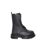 Mergenshoes B308 Siyah Fermuarlı Bağcıklı Kadın Bot