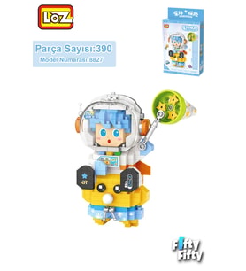 LOZ Micro Block Serisi Mavi Astronot 390 Parça Oyuncak Yapım Seti FFLZ-8827 (Standart)