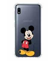 Samsung Galaxy A10  Köşe Korumalı Antişok Kapak Mickey Mouse Tasarımlı Şeffaf  Kılıf