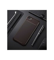 Apple iPhone 8 Uyumlu Kılıf Zore Negro Silikon Kapak (Kahverengi)