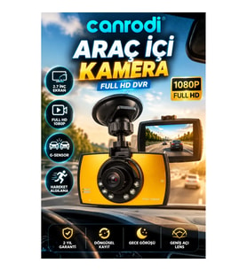 Full HD Araç İçi DVR Kamera – G-Sensor, Hareket Algılama ve 2.7 İnç Ekran