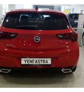 Opel Astra Uyumlu K Egzoz Görünümlü Difüzör