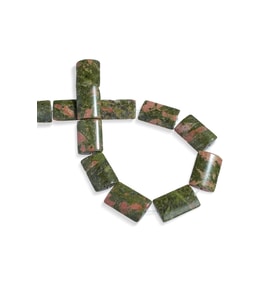 Unakit Doğal Taş Parlak Bombeli Dikdörtgen Kesim 20x30mm Dizi