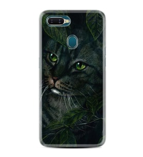 Oppo A5S A15 A16 A54 A55 A73 A74 Kılıf Desemli Silikon Flowers Cat 1345