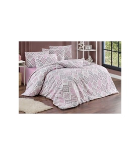 Tek Kişilik Nevresim Takımı 160x220cm 2 Yastık Kılıfı Lastikli Çarşaflı 100x200+30