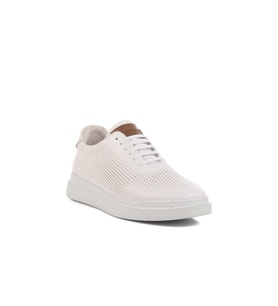 Premium 411 M Beyaz Hakiki Deri Erkek Sneaker