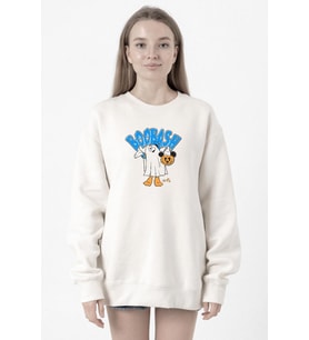 Donal Boobash Halloween Beyaz Kadın 2ip Sweatshirt