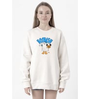 Donal Boobash Halloween Beyaz Kadın 2ip Sweatshirt