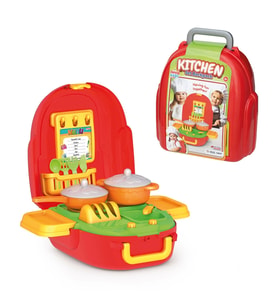 Candy & Ken Mutfak Set Sırt Çantası - Mutfak Setleri - Bulaşık Seti - Mutfak Gereçleri