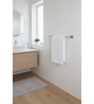 Yapışkanlı Krom Banyo Havluluğu 39 cm- Delmesiz Vidalı Banyo Askısı Kare Ta