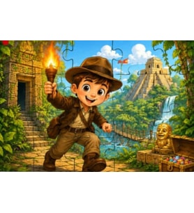 Indiana Jones Huzi - 24 Parça Ahşap Puzzle