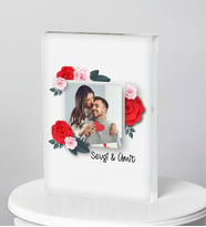 BK Gift Kişiye Özel İsimli Fotoğraflı Akrilik Çerçeve-1, Sevgiliye Hediye, Eşe Hediye