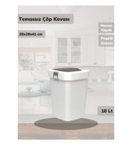 Beyaz 18 Litre Çöp Kovası Aç-Kapa, Pratik ve Şık Tasarım