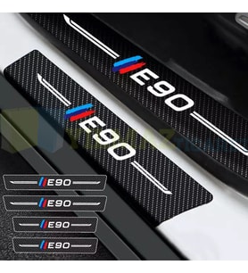 Bmw M E90 Arma Karbon Kapı Eşiği Koruma Araba Etiket Oto Sticker 4 Parça