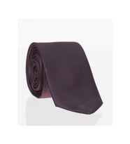Koyu Mürdüm Slim Fit Düz Renk Dokuma Kravat / DDK-14