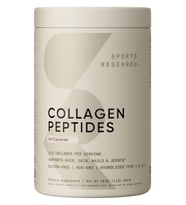 Sports Research Collagen Peptides Unflavored, Hydrolyzed Type 1 & 3 Collagen Powder Protein for Healthy Skin, Nails, Bones & Joints 454gr.Made ın Usa.