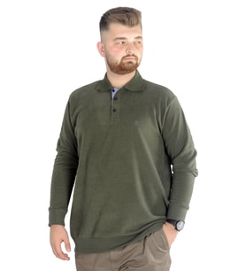 Mode XL Erkek Sweatshirt Polo Vnz Selanik 20440 Haki