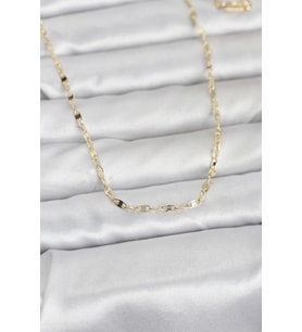 CM 14K Gold Renk Yassı Gemici Zincir Model 60 cm Kadın Kolye 5886 - HPSBYI8923-9493
