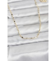 CM 14K Gold Renk Yassı Gemici Zincir Model 60 cm Kadın Kolye 5886 - HPSBYI8923-9493
