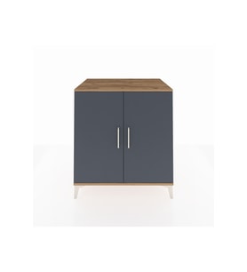Kronos Şifonyer 2 Kapaklı 88x59x96 Çam-Antrasit