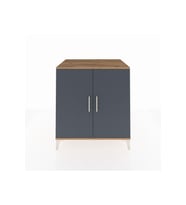 Kronos Şifonyer 2 Kapaklı 88x59x96 Çam-Antrasit