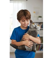 3D Dijital baskılı kedi yastık BRİTİSH SHORTHAİR kedi