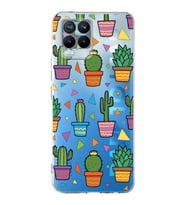 PrintiFy Realme 8 Pro  ile Uyumlu 1mm Slim Fit Water Color 4 Baskılı Şeffaf  Kılıf