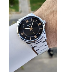 Casio CSISTE103 Kadranı Siyah Kordonu Gümüş Renk Hediye Paketli Erkek Kol Saati