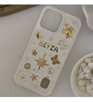 Kişiye Özel İsimli El Yapımı Charm Telefon Kılıfı - iPhone modelleri için uyumlu
