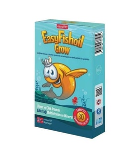 EasyFishoil Grow 30 Çiğnenebilir Jel Tablet